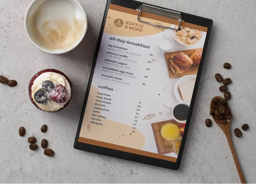 Menu design, O2O Creative